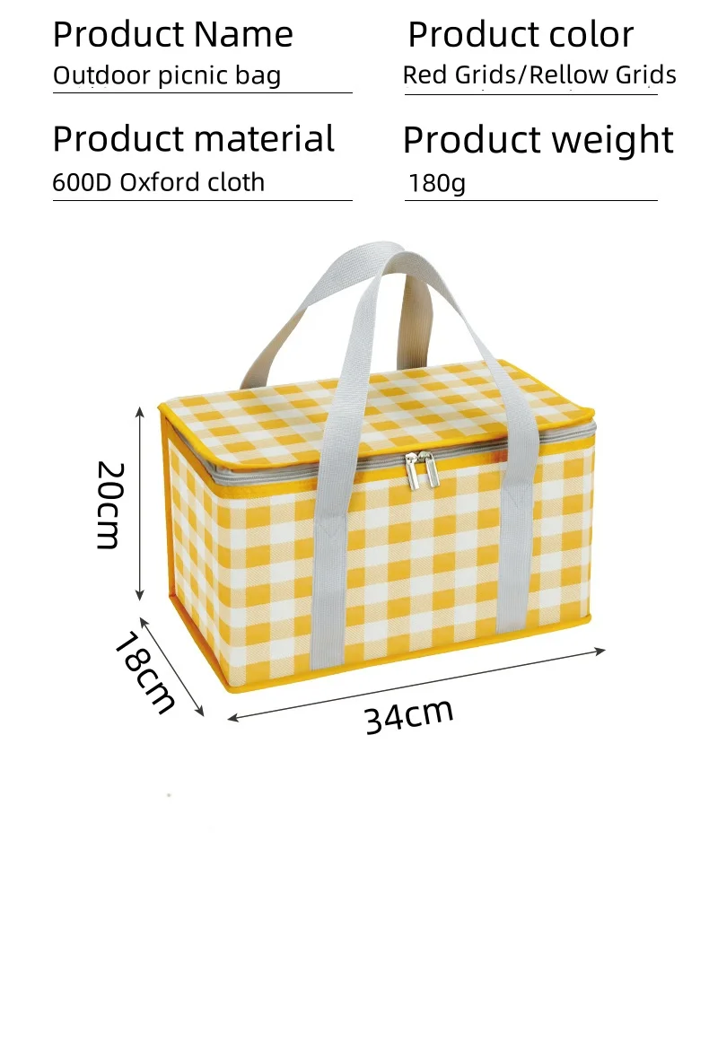 Picnic Accessories Piknik Sepeti Thermal Cooler Bag Insulated Portable Folding Lunch Bag Large Capacity for Outdoor Camping Box