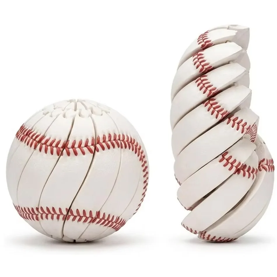 Football & Baseball Transformable Fidget Spinner Ball, 3D Printed Deformable Sports Fidget Ball Toy, Stress Relief Anxiety Offic view 4
