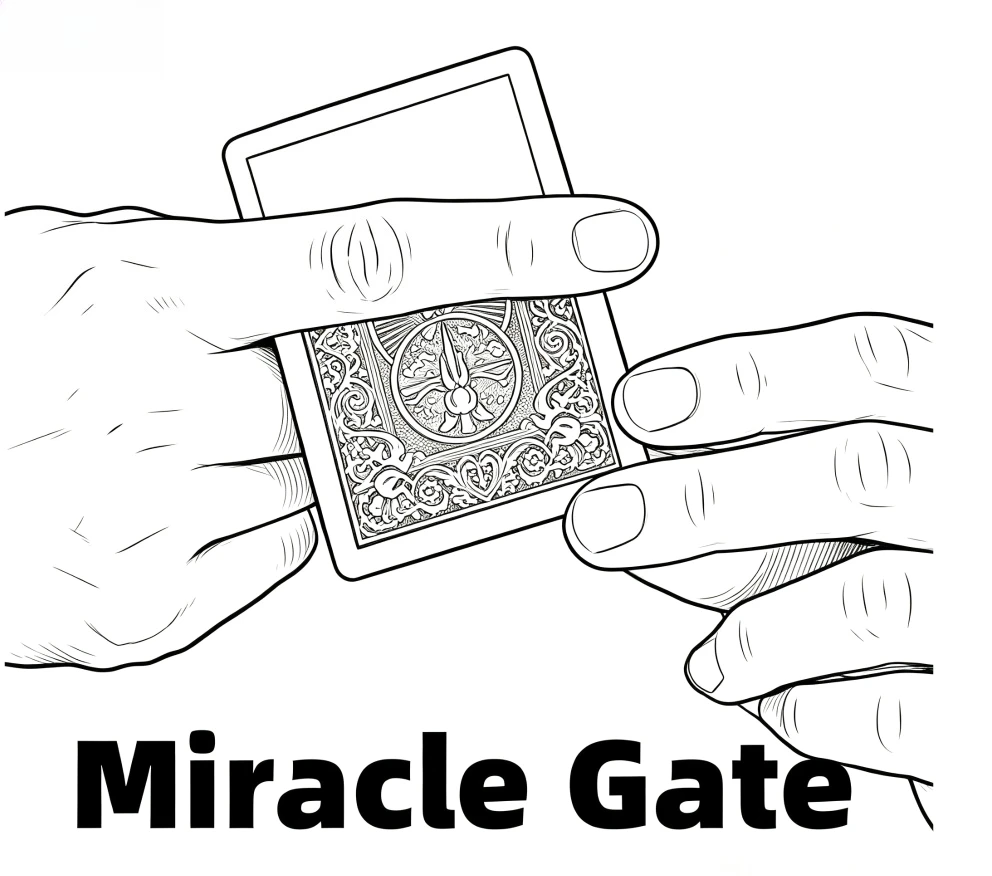 Miracle Gate Magic Trick Poker Card Transformation Frame Complete Card Illusion Close Up Street Magic Gimmick