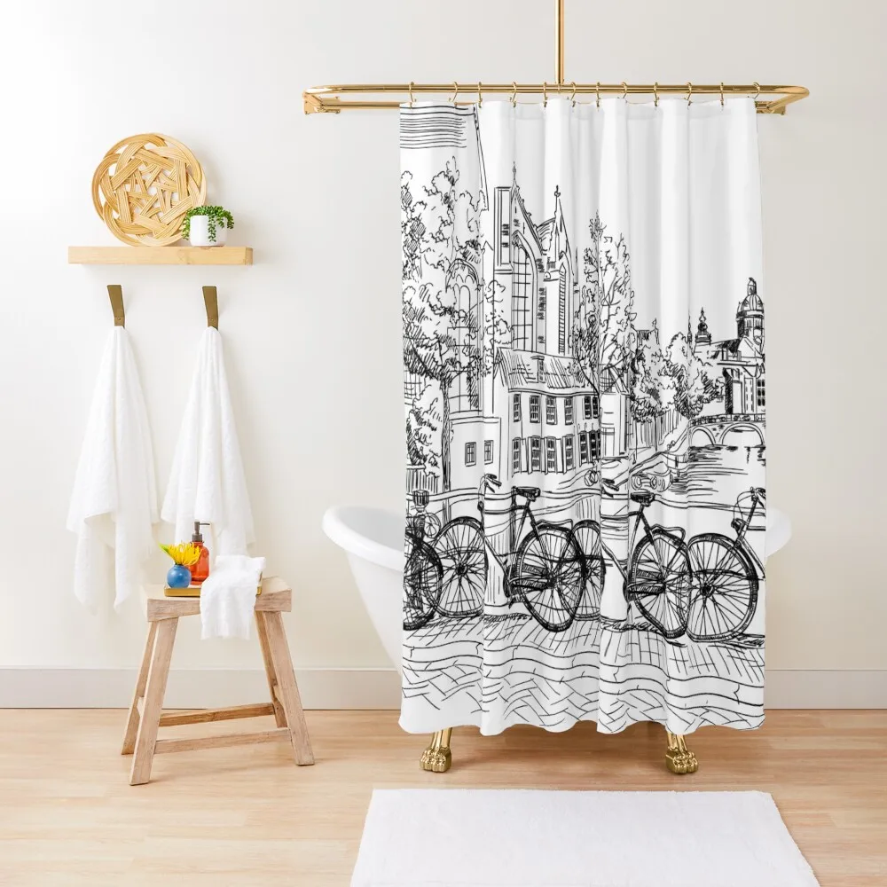 

Amsterdam Shower Curtain Elegant Bathroom Bathroom Fabric Modern Bathroom Accessories Luxury Shower Curtain