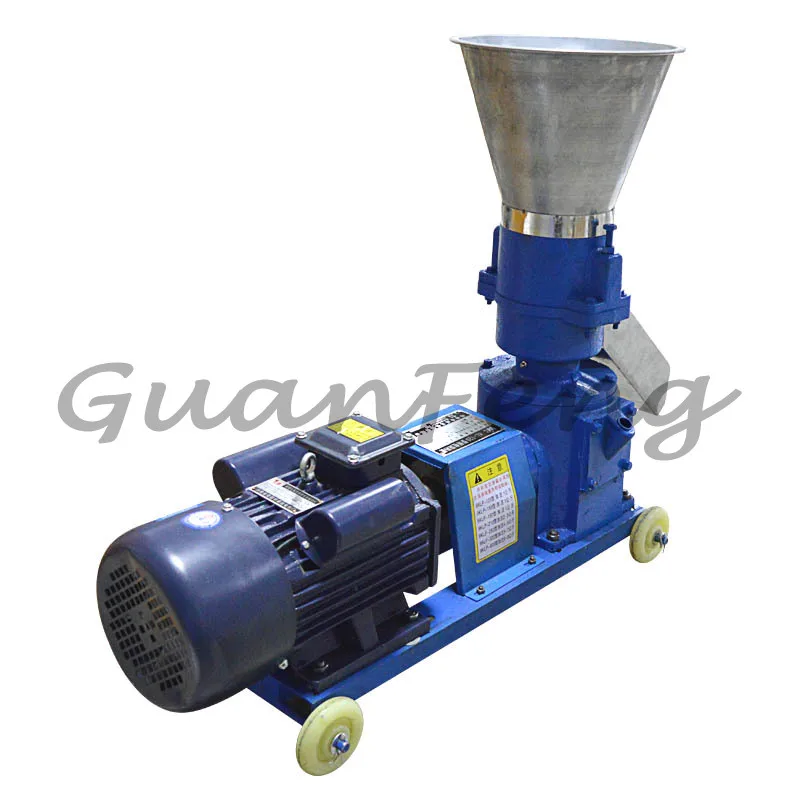 4KW KL‑125 Feed Pellet Granulator Machine, 60‑100kg/h Multifunctional Biomass and Animal Feed Pellet Maker