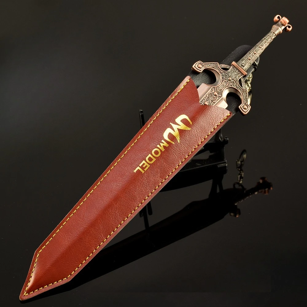 30 cm Ordopi Grote Zwaard Lederen Schede Versie van Zwaard Spel Randmodel Handgemaakte Legering DIY Festival Cadeau en Speelgoed Versieren