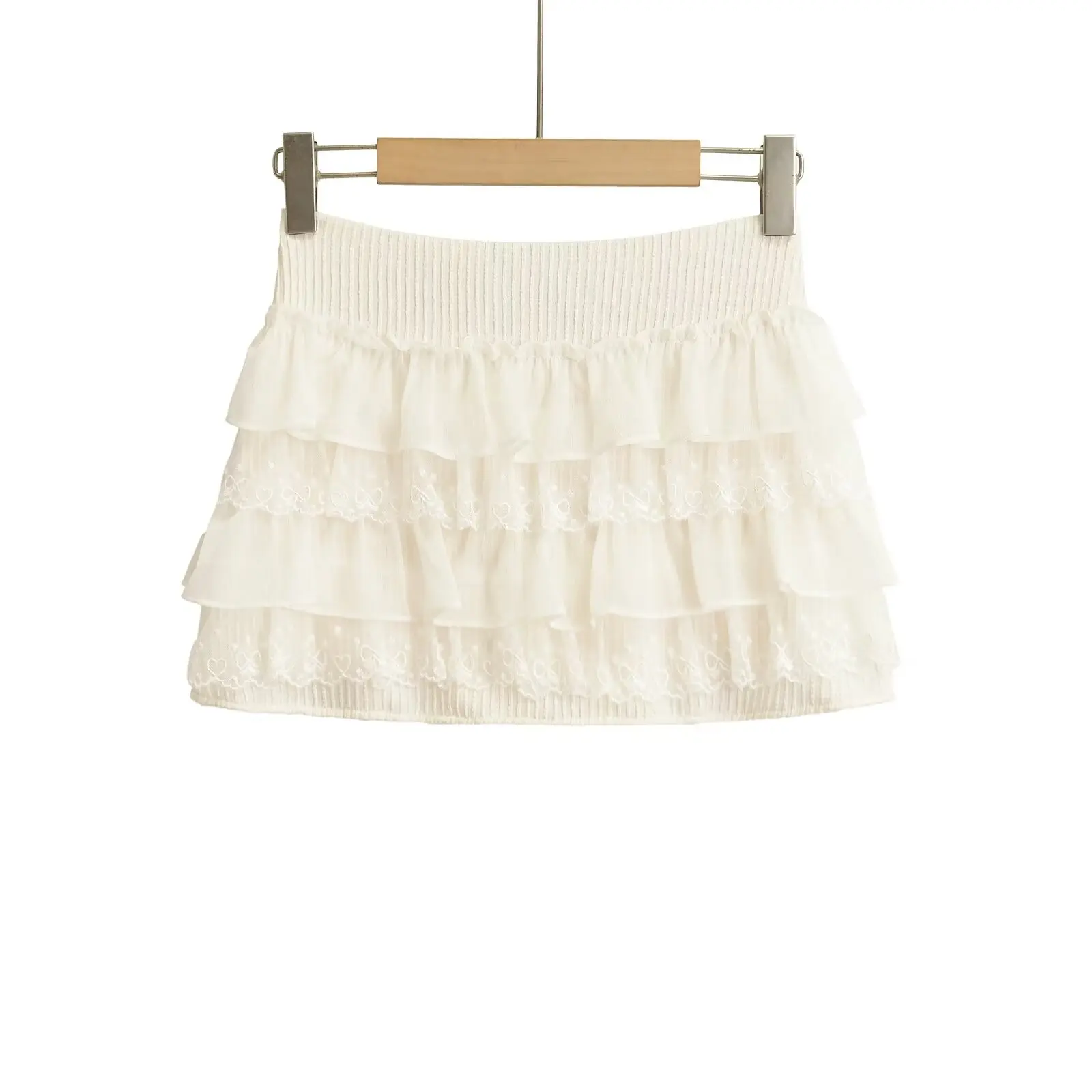 

Street Style High Waist Short Lace Layered Anti-Light Semi-Body Skirt Sexy Cake Skirt for Women's Summer Fashion