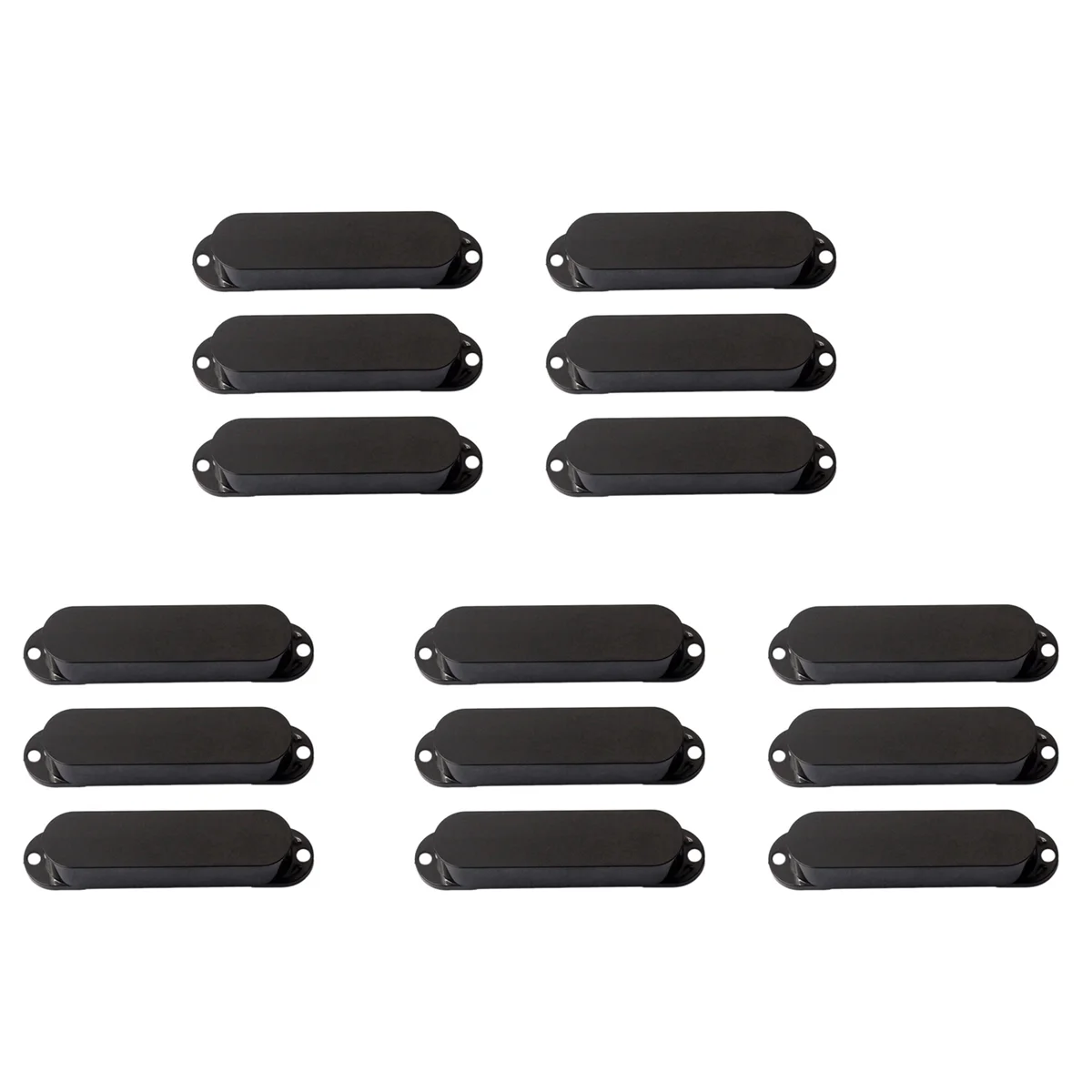

15X Black Closed Single Coil Pickup Cover Sealed Pickup Covers-ABJQ