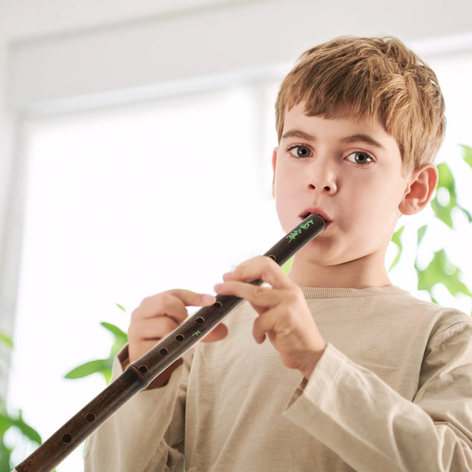 

6-Hole Chinese Traditional Wind Musical Wood Vertical Flute For Beginners Handmade Recorder Melodious Tones