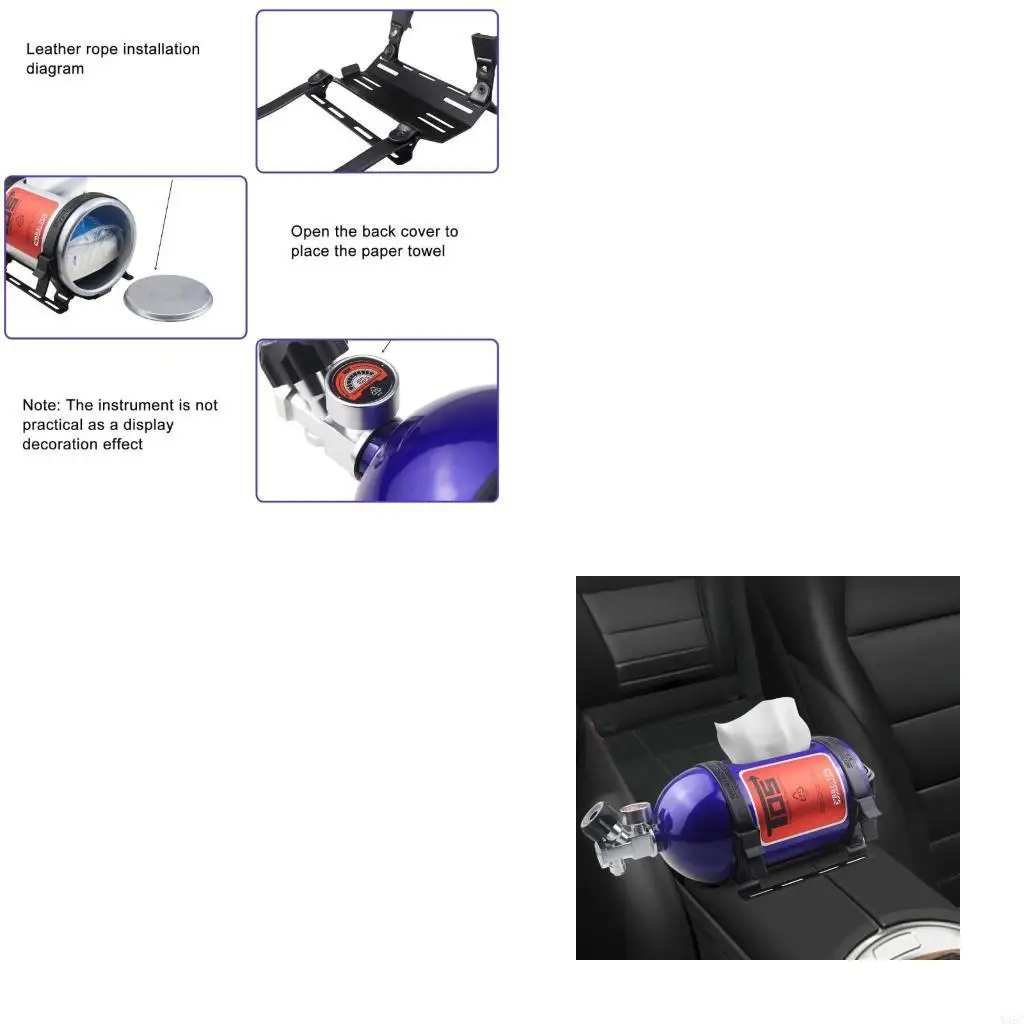 

Unique Waterproof Nitrogen Canister Bottle Tissue Dispenser Container Holder Box For Car Lover Enthusiasts Racers Decors