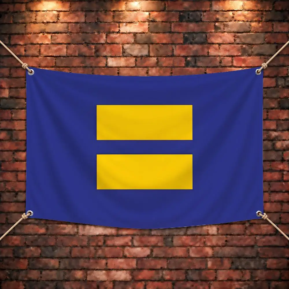 Inclusive Hopeful Design E-Equal Human Rights Flags Four Rings Bright Hanging Yard Decor Indoor Outdoor Assembly