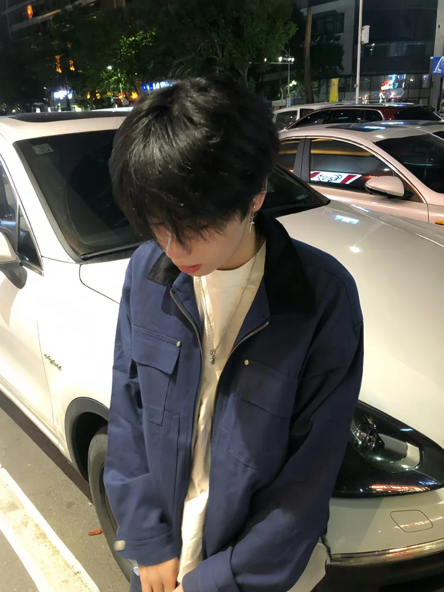 

Мужская бейсбольная куртка в стиле ретро, осенне-зимняя модная рабочая одежда для пар, универсальная одежда Haome irt, подставка на молнии