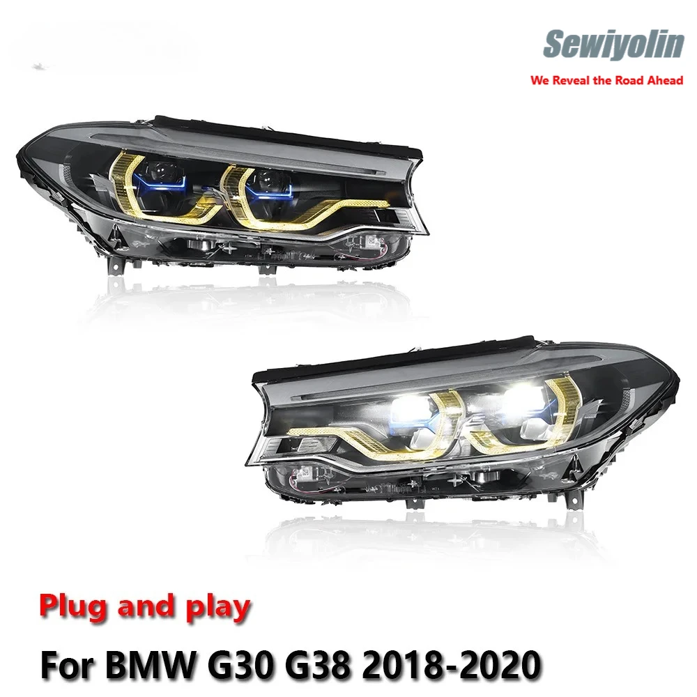 

Светодиодные фары для BMW 5 G38 G30 2018-2020: желтые и белые ДХО, противотуманные фары, стоп-сигналы, указатели поворота, установка Plug and Play