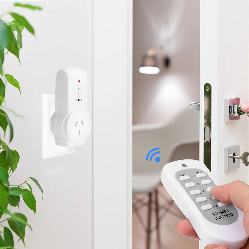 AU Plug 433.92MHz Power Outlet 240V 50Hz 10A Wireless Remote Controller Portable On/Off AU Socket for Home Office Light Lamp