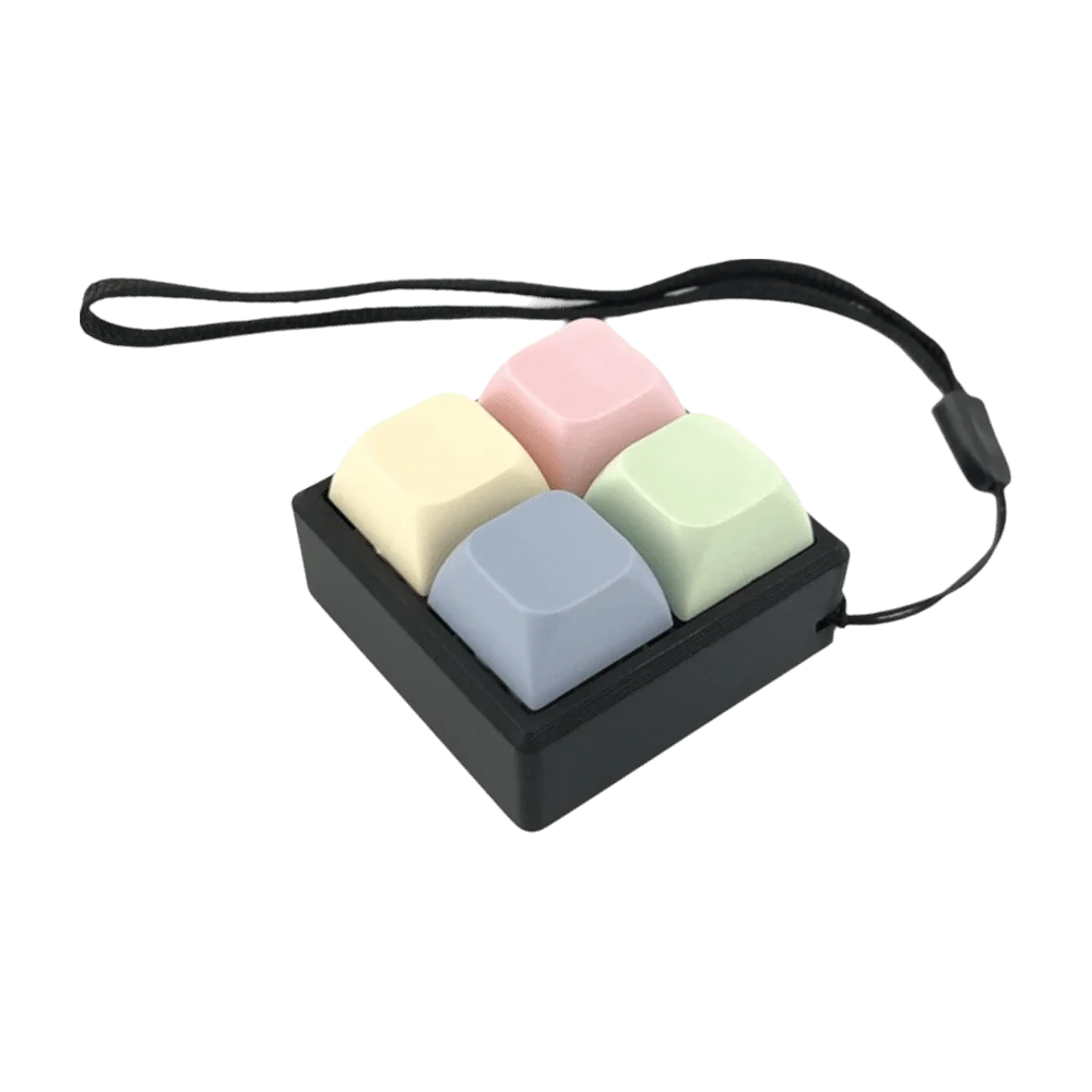 New 2/3/4 Keys Finger Keyboard Keycap Stress Relief Decompression Gadget Pass The Time Fidget Keychain Adult