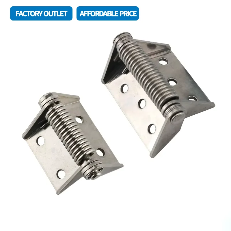 (Multiple Packs) 304 Stainless Steel Heavy-Duty Hinge With Automatic Spring Closure And Reset Function For Industrial Use