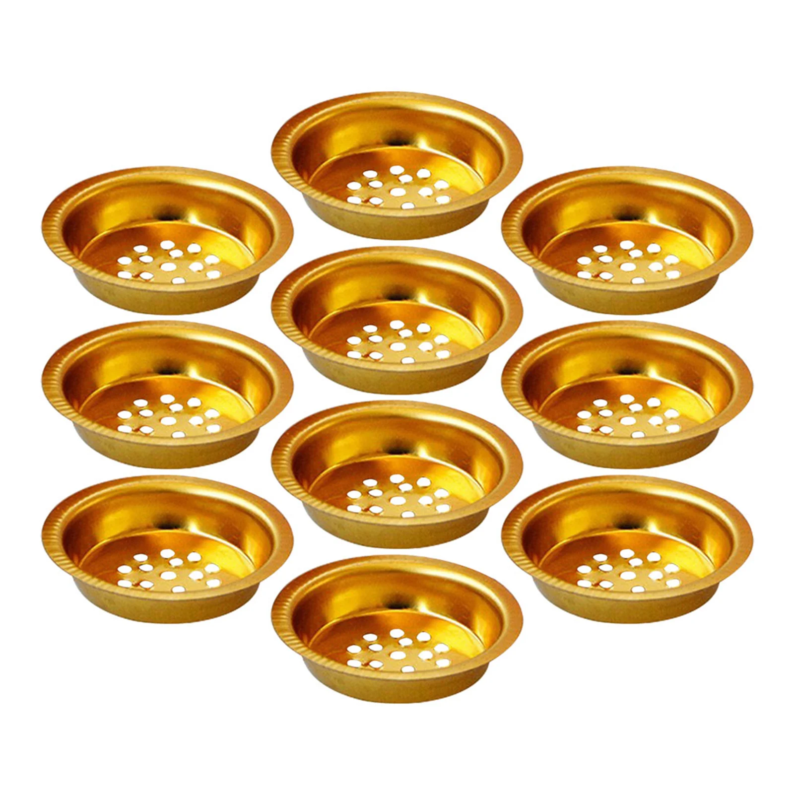10Pcs Incense Burner Accessories Middle Eastern Style Charcoal Tray Stainless Steel Metal Grid Holder Decorative Tray For