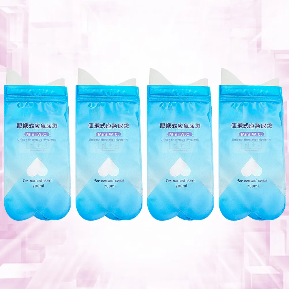 

4Pcs Disposable Urinal Bag Portable Urine Container for Car Travel Outdoor Camping Emergency Use Hospital Survival Compact Light