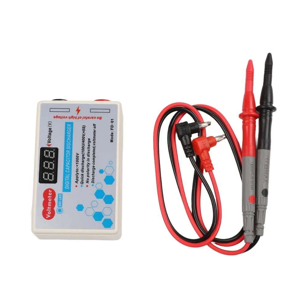 Safety Discharge Device Digital Capacitor Discharger No Polarity Discharge Quick Discharge Repair Household Appliances