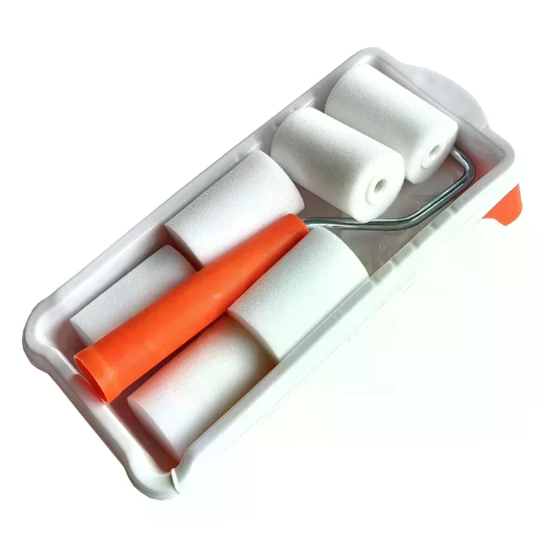 Inch Small Paint Roller Kit High-Density Foam Paint Roller Paint Tray Liner For Wall Painting Tools 2