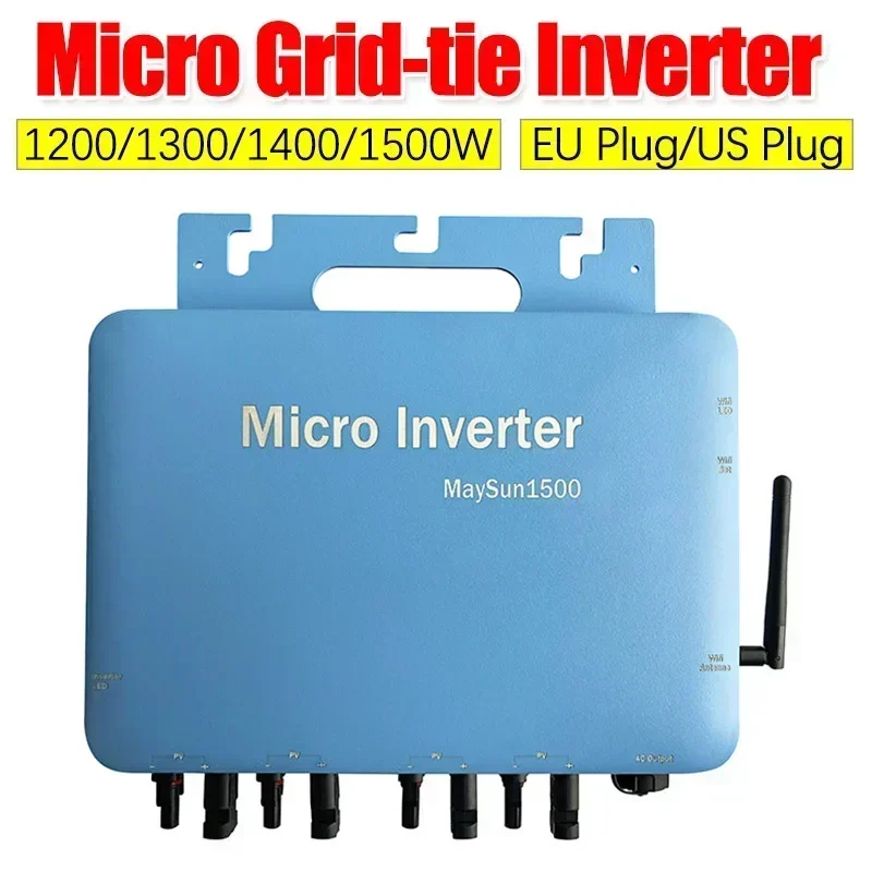 Pure Sine Wave Solar Grid Tie Inverter MPPT 1200W 1300W 1400W 1500W PV Modular Smart Micro Inverter System DC to AC Output