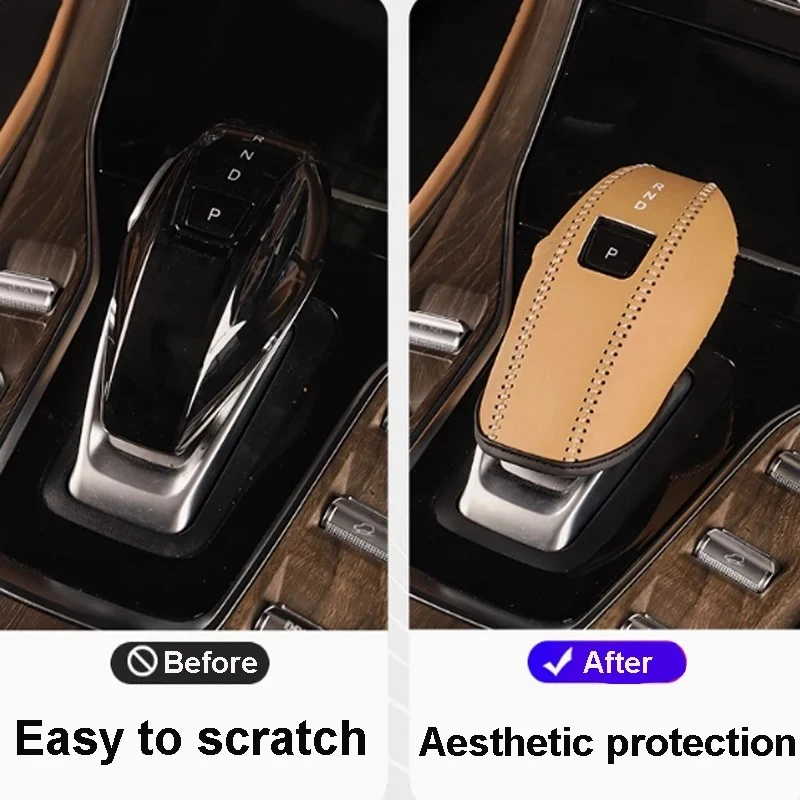For DFSK Landian E5 2023 2024 Leather Gear Shift Cover Central Control Wearproof Auto Interior Accessories