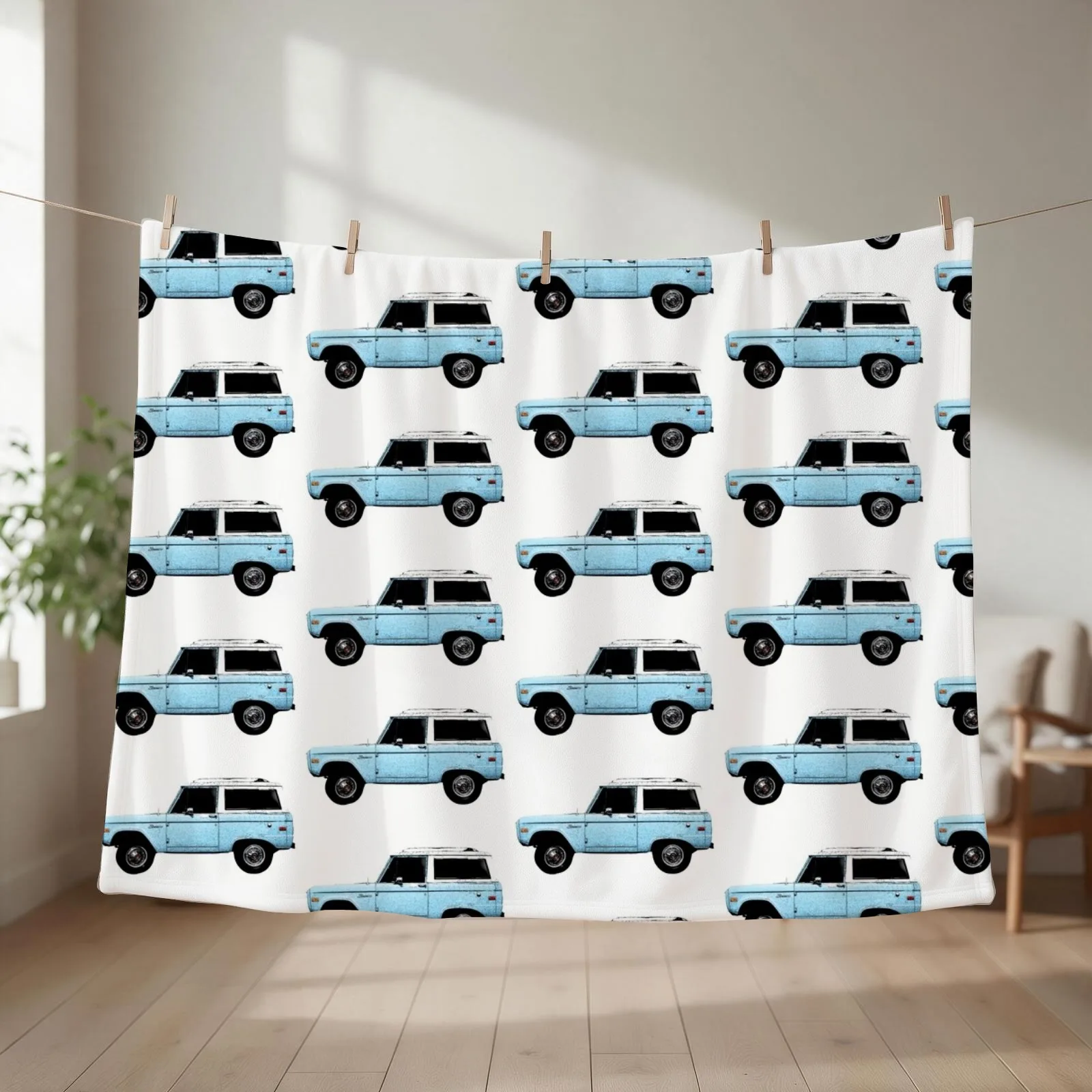 Vintage/Classic Bronco, Gifts for Car Lovers Throw Blanket