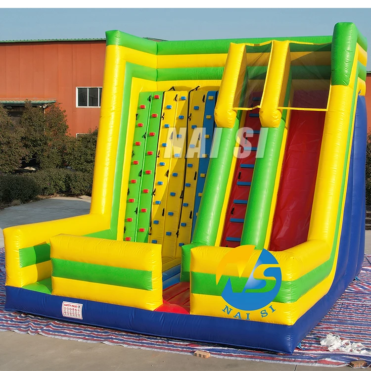 

Inflatable Rock Climbing Inflatable Extreme Rock Climb Slide Climbing Wall With Slide Kids Playground Toys Outdoor Funny Game
