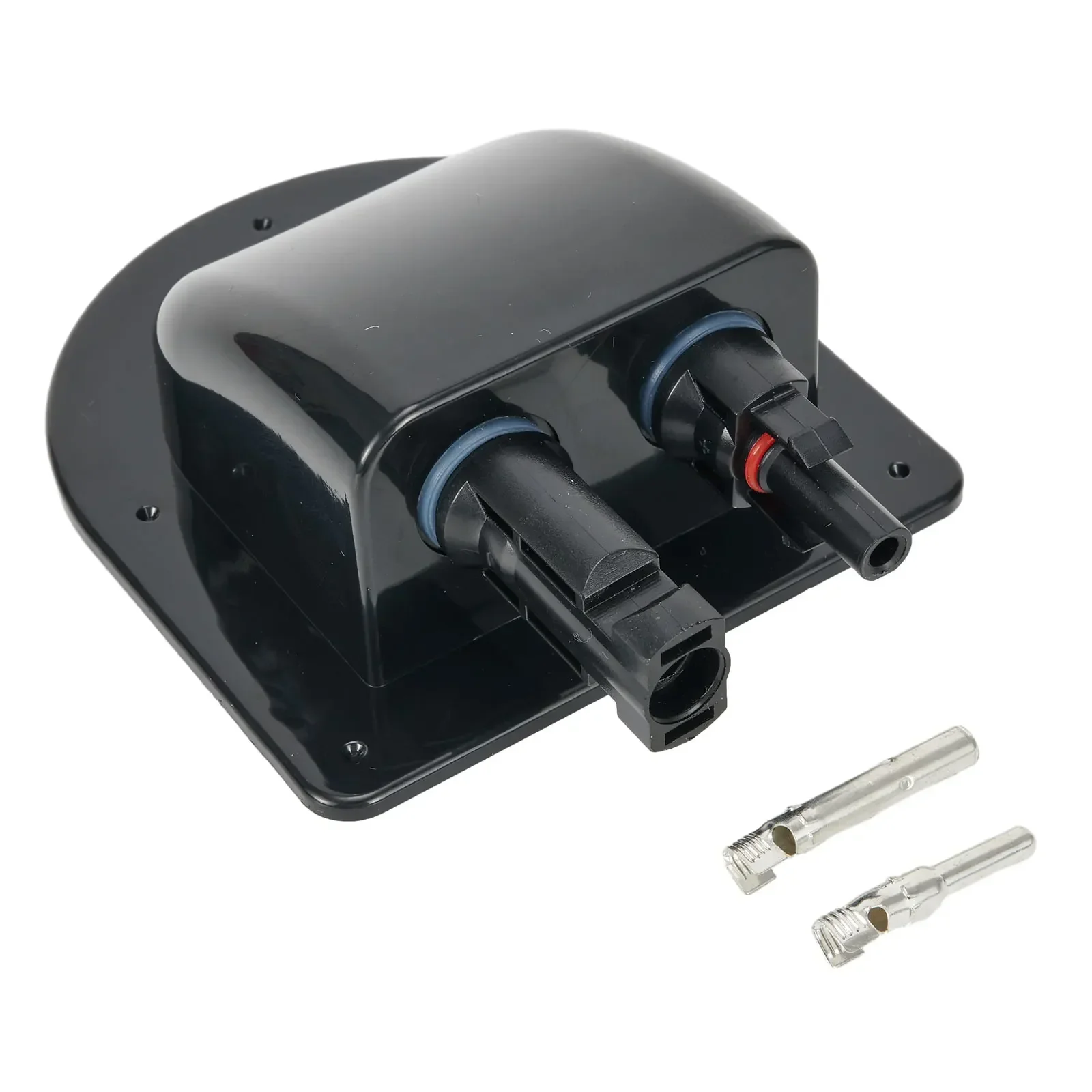 1Pc Solar Connections Box ABS Double Cable Gland For Housing Solar Cells RV Waterproof Solar Panel Cable Connections Box