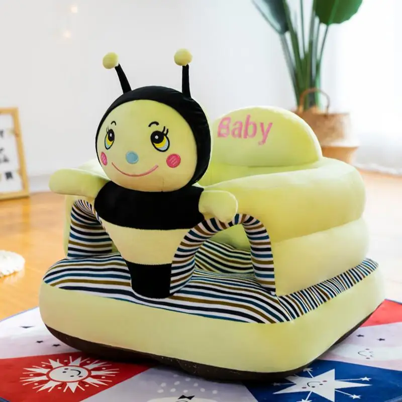 1pcs Baby Sofa Support Seat Cover Baby Plush Chair Learning To Sit Comfortable Toddler Nest Puff Washable without Filler