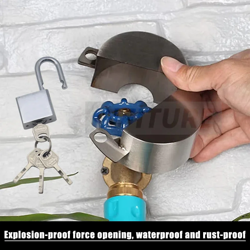 Stainless Steel Faucet Lock Anti-Theft Hose Tap Iron Rotating Gate Lockout Industrial Tank Gas Bottle Ball Valve Safety