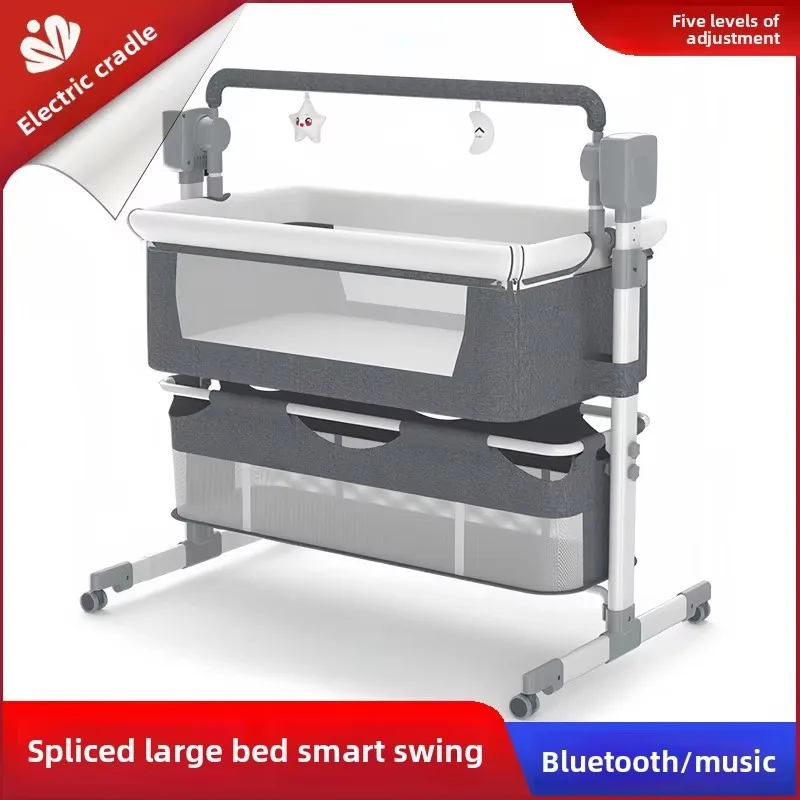 2026 Modern Electric Child Cradle Bed Baby Rocking Crib Newborn Soothing Rocking Chair Features New Design For Comfortable Coax