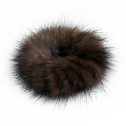 BOONJOVIA100% Sable Fur Mink Pom Ponytail Holder Gentle Damage Free Hair Tie Beauty Accessories Womans Girls Hair Care Gift