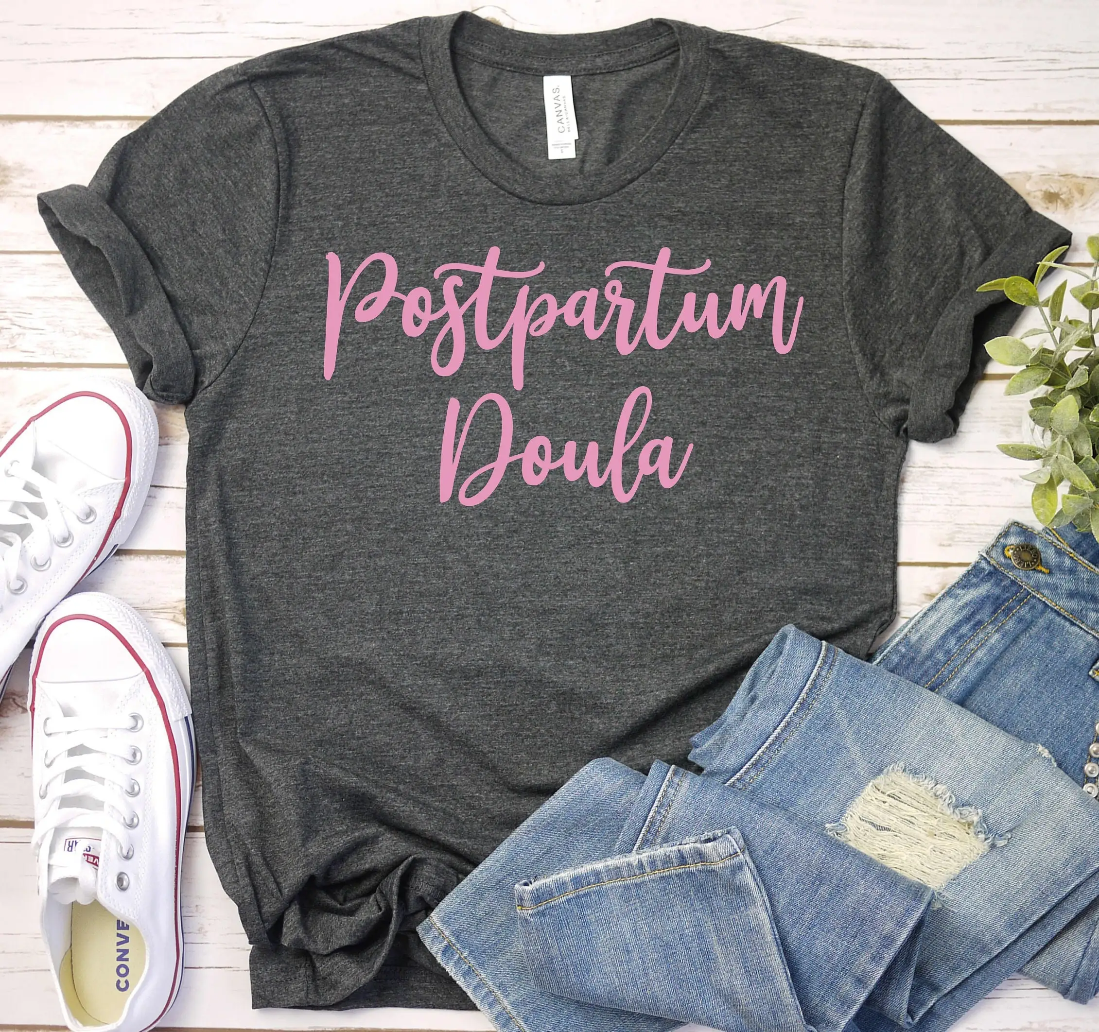 Postpartum Doula T Shirt Birth Worker For Labor And Delivery L D Minimal