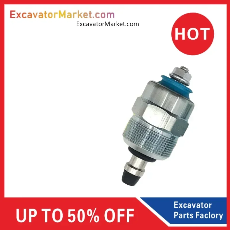 For XCMG XE 85 LIUGONG LG YUCHAI LOVOL Cummins B3.3 Engine Ignition Solenoid Valve Oil Breaker Switch excavator accessories