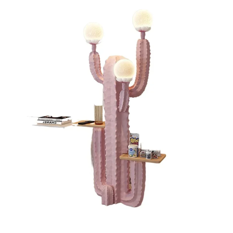 

Cactus flowering large floor ornament, tray storage next to the sofa in the living room, entrance, bedroom coat rack