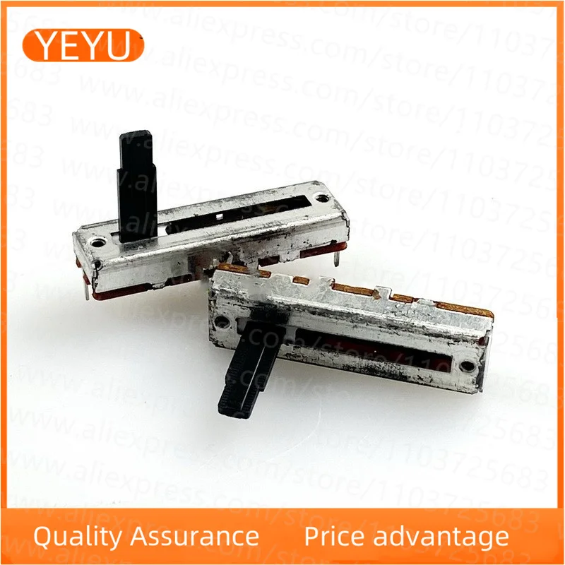 5PCS 35mm 3-pin Single Straight Slide Potentiometer B20K Stroke 20mm Handle Width 4mm Mixer Fader