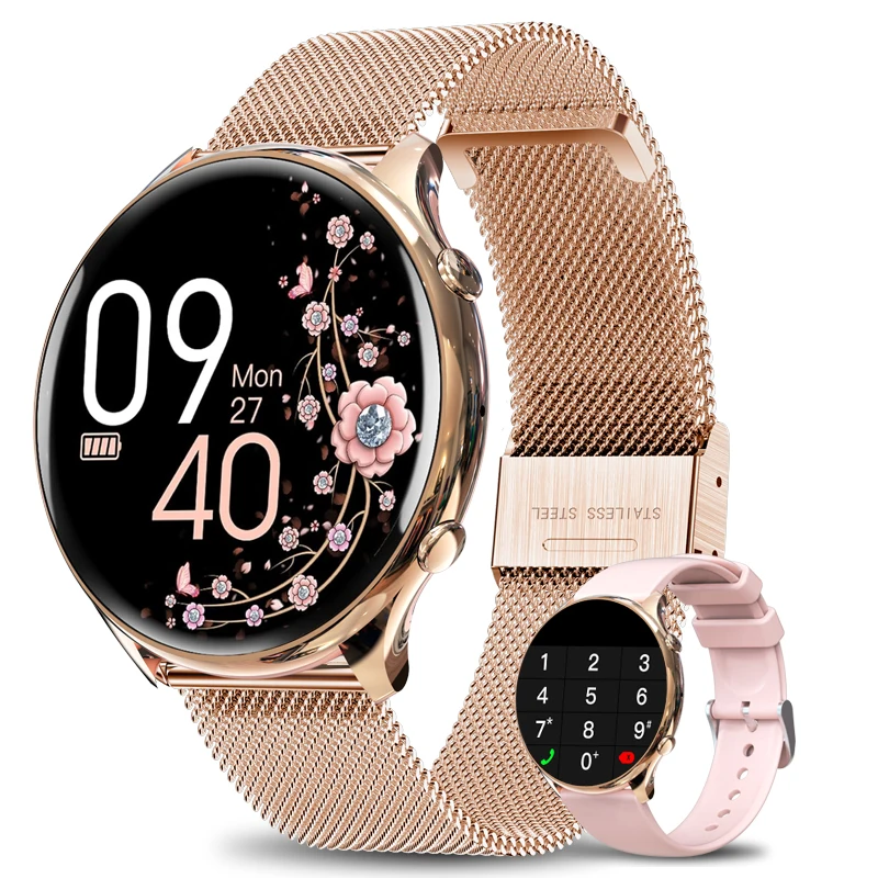 

Смарт-часы с функцией NFC 2025 года, HD-вызов, 120+ спортивного режима для Android ios, подарок для женщин, умные часы с пульсометром и артериальным давлением, женские