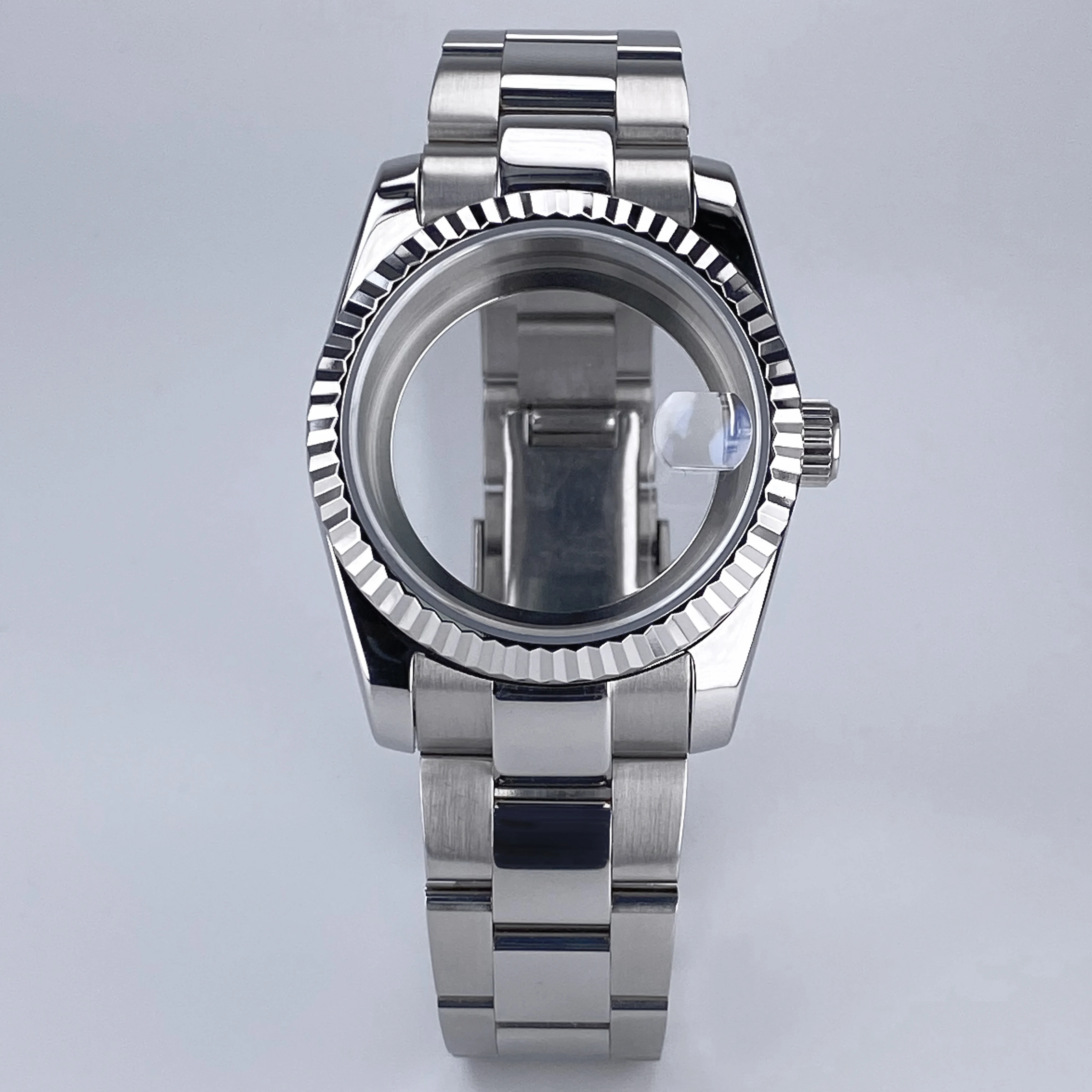 عالية الجودة 36 مللي متر 39 مللي متر NH35 ساعة حافظة الياقوت الزجاج الفولاذ المقاوم للصدأ مقاوم للماء صالح NH35 NH36 حركة 28.5 مللي متر NH35 الطلب