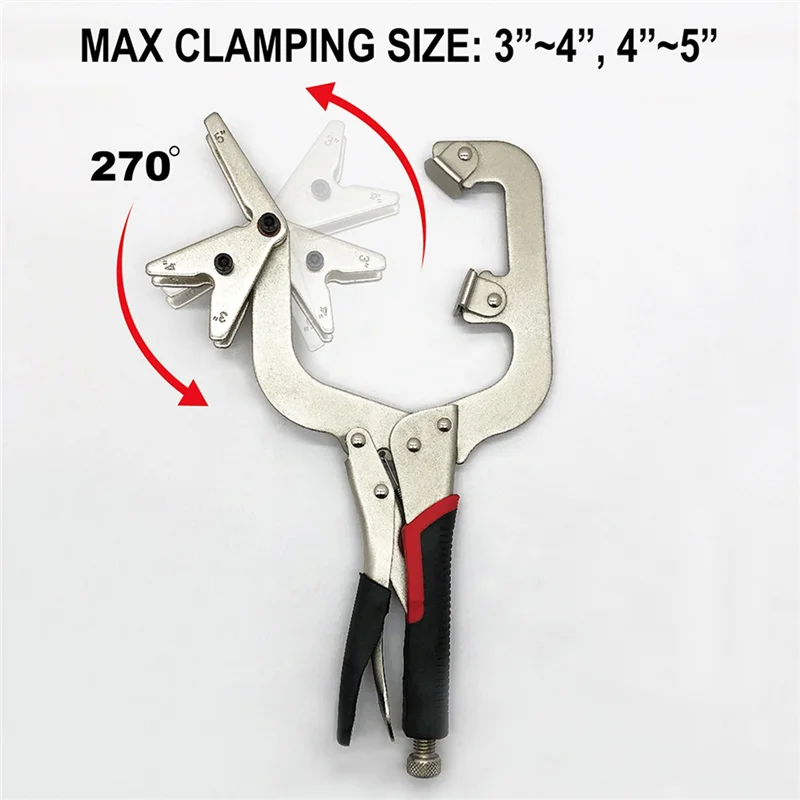 M11K-Welding كماشة 14-In قابل للتعديل الصلب الزاوية اليمنى المشبك فوهة مشبك أنابيب لمشابك اللحام