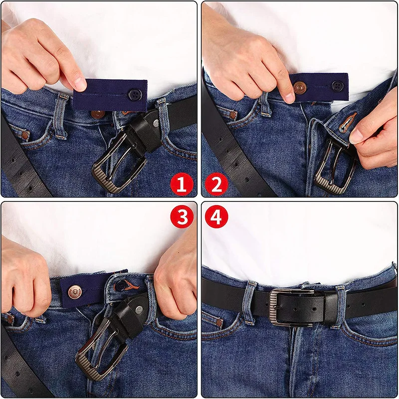 5pcs Adjustable Waistband Button Extenders Belt Waist Band Button With Hooks For Men Women Jeans Pants Trousers