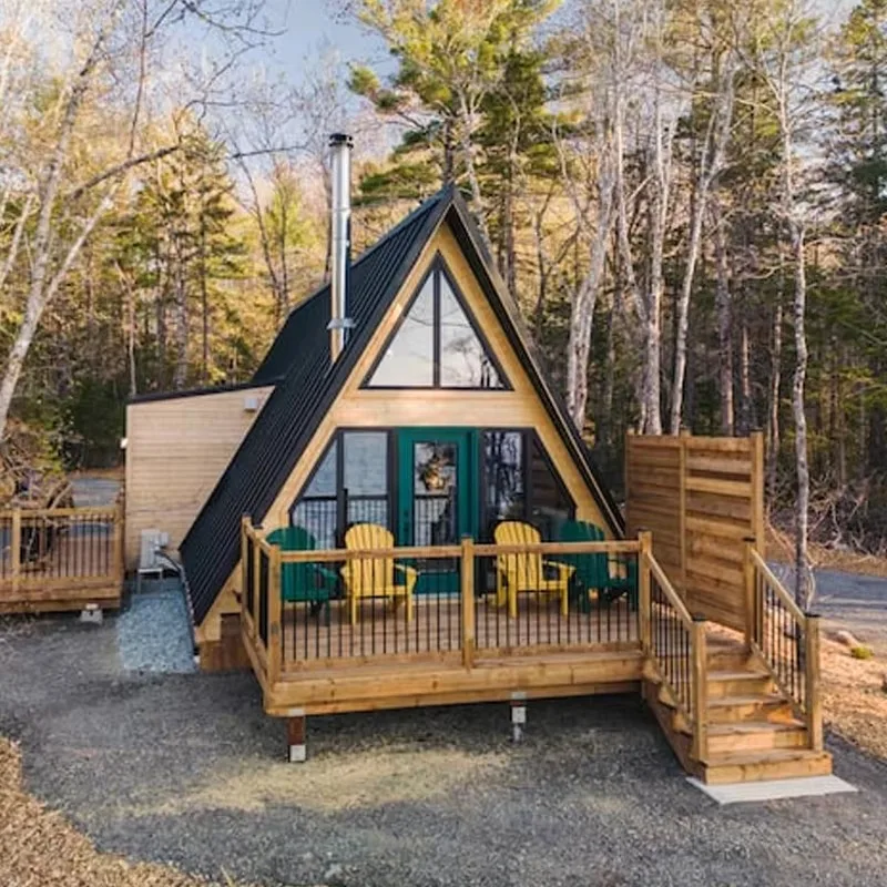 Casa Triangular, cabina prefabricada, marco Modular para Villa pequeña, edificio de acero para el hogar, cabaña, chalecillo para acampar