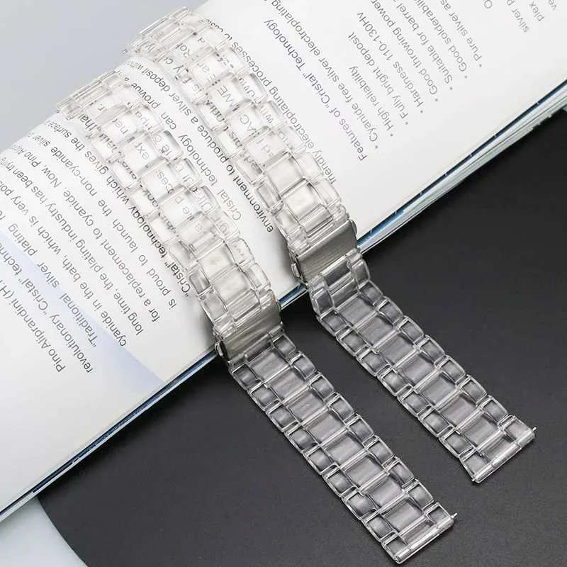 For Fitbit Versa 4 3 / Sense 2 WaterProof Transparent Resin Strap Band