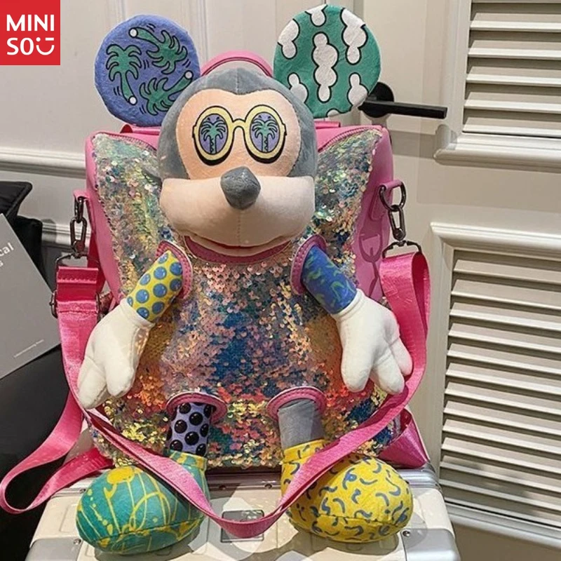 

Disney Mickey Backpack 2025 | Iridescent Plush, Large Fashion Daypack
