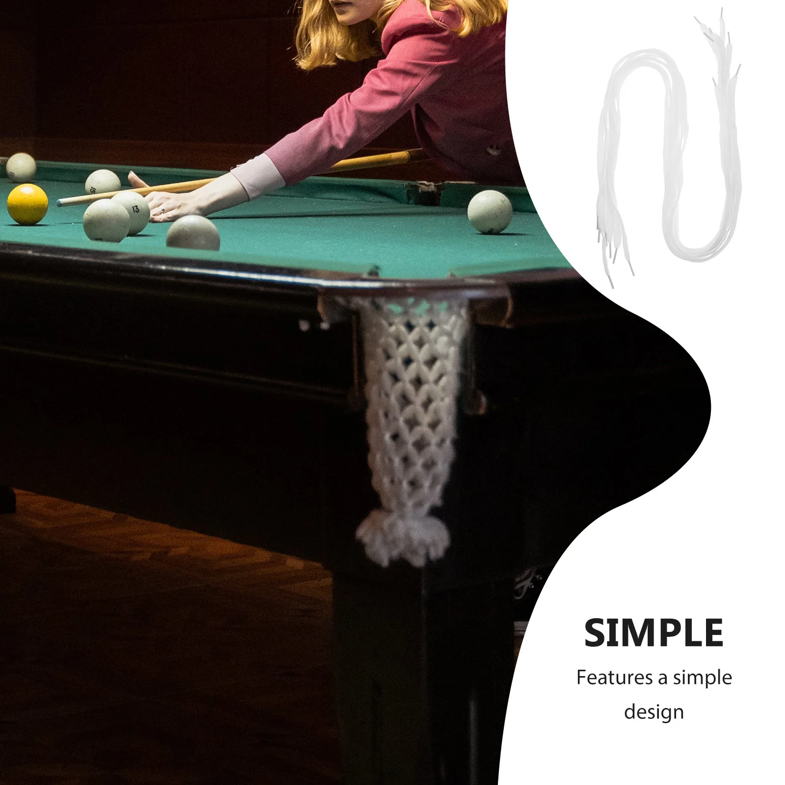 

6pcs Billiard Accessories White Cotton Rope For Pool Chalk Table Belt Threading Replacement Parts Pool Table Supplies