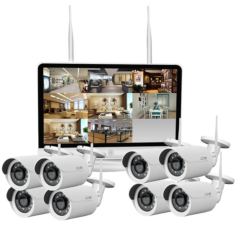 

3MP 8ch Smart wireless nvr kit wifi home security system human body detection remote view by mobile