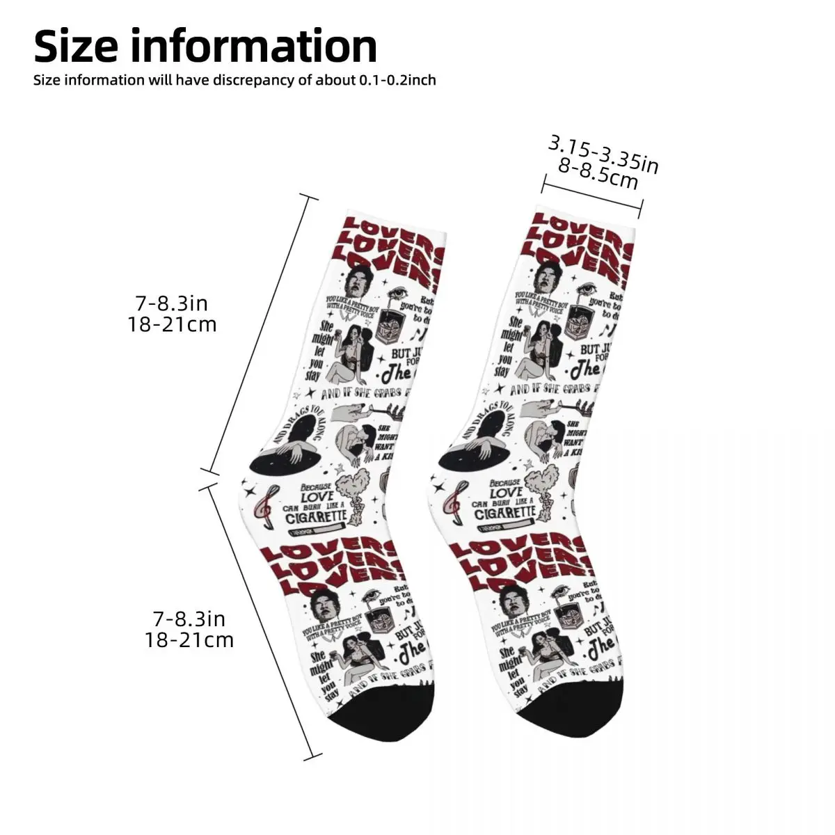 TV Girl French Lovers Rock Socks Men Women Polyester Fashion Socks Harajuku Spring Summer Autumn Winter Middle Tube Socks Gifts