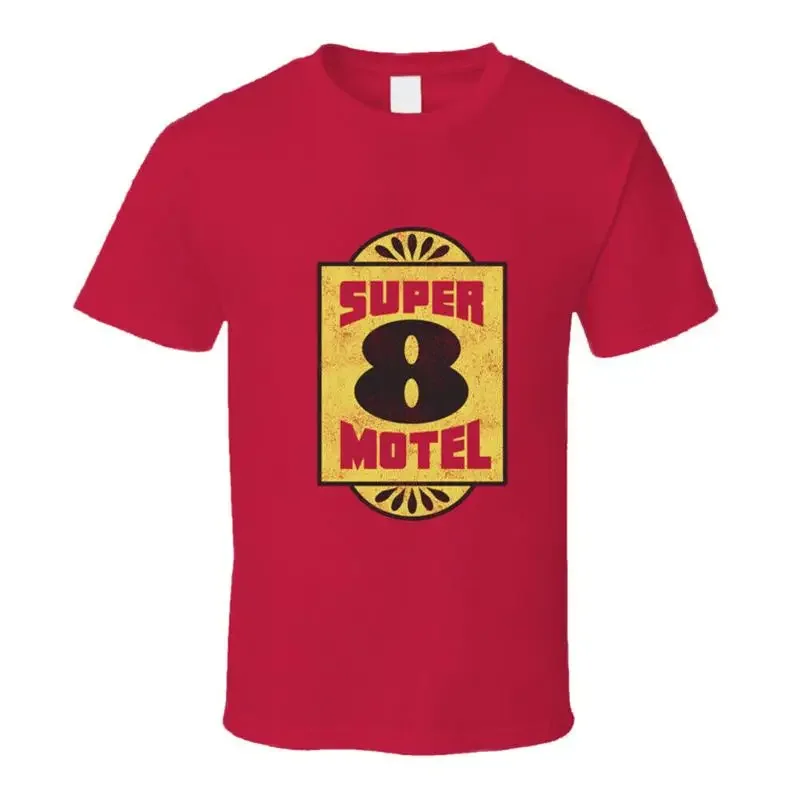 Super 8 Motel, T-shirt, Retro, Logo, Hotel, Vintage Style, Travel Lodge,