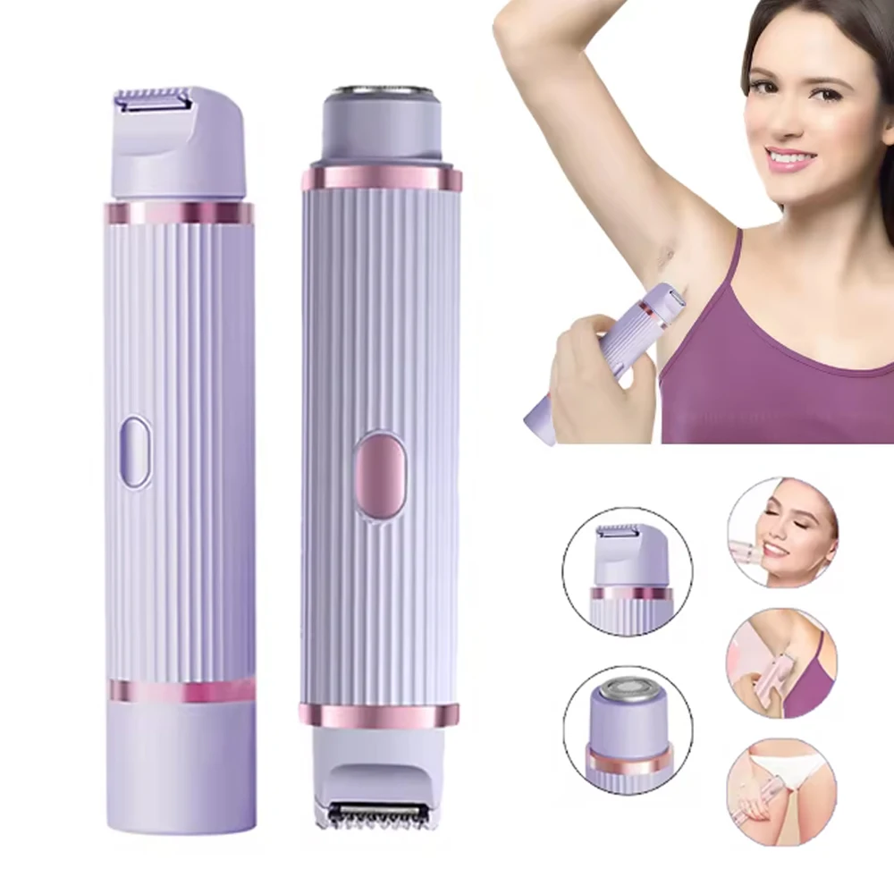 

Electric hair clipper for women, underarm private area, leg hair and body hair scissors with dual head scraper, 2-in-1 hair remo