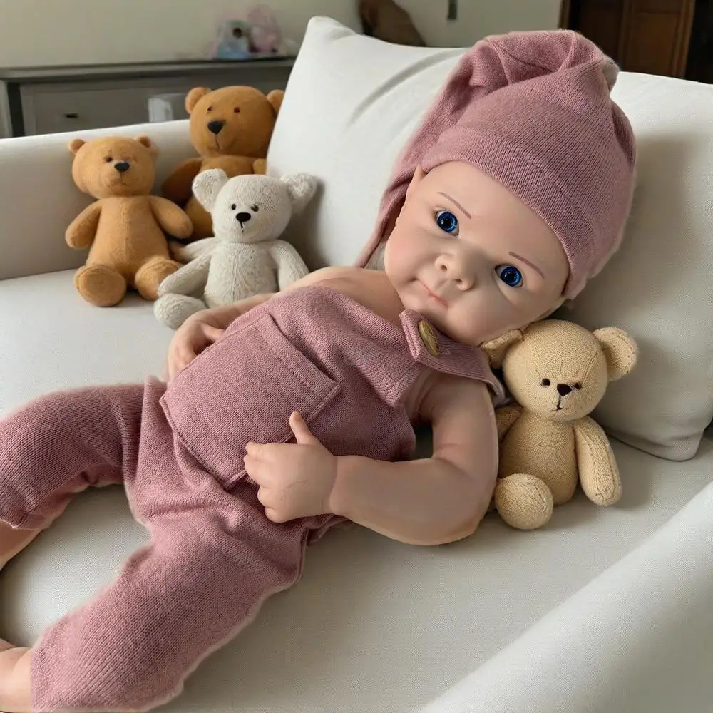 

19-дюймовая реалистичная силиконовая кукла Reborn для маленьких девочек Bettie, однотонная, мягкая на ощупь, реалистичная, окрашенная, видимые вены, кукла для новорожденного, рождественский подарок