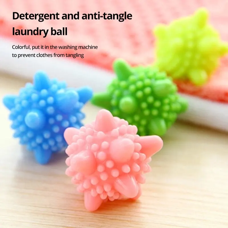 10Pcs/Set Laundry Ball Reusable Household Washing Clothes Softener Remove Dirt Clean Shape PVC Solid 2022