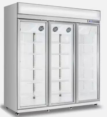 Supermarket refrigerator vertical display showcase door cooler room for shop