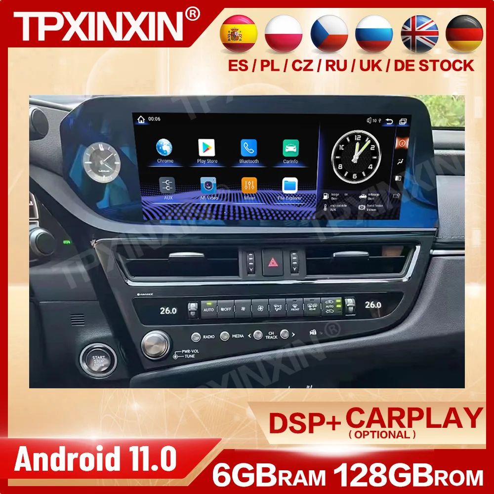 

Android 11 Automotive Multimedia For Lexus ES ES200 ES300h ES260 XV70 2020 2021 2022 Carplay Radio Coche With Bluetooth GPS Navi