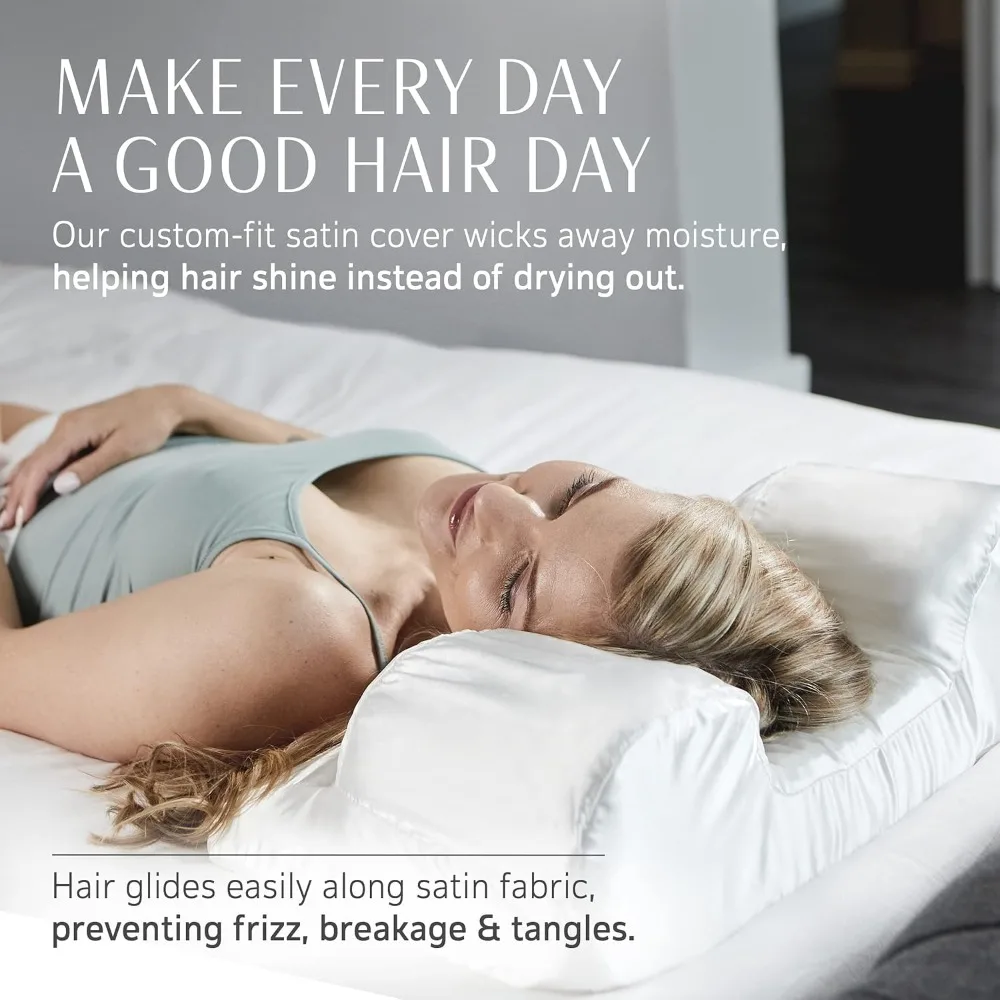 

Ergonomic Cervical Memory Foam Pillow for Back Sleeping - Neck & Shoulder Support - Best Sleep Alignment